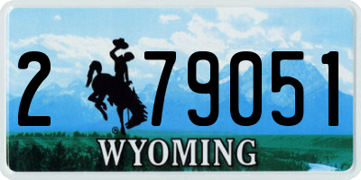 WY license plate 279051