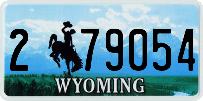 WY license plate 279054
