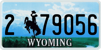 WY license plate 279056