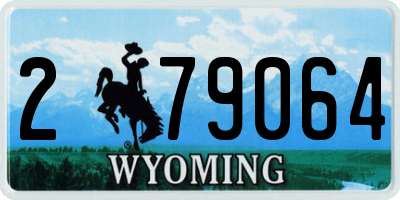 WY license plate 279064