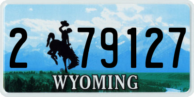 WY license plate 279127