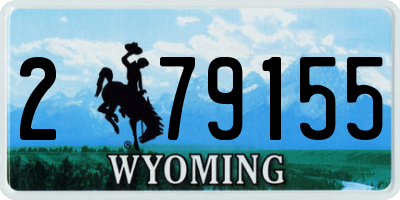 WY license plate 279155