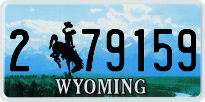 WY license plate 279159
