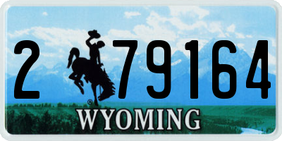 WY license plate 279164