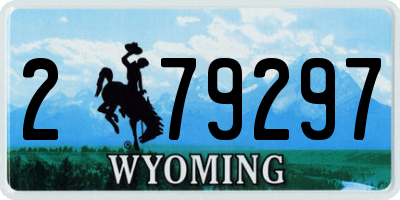 WY license plate 279297