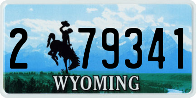 WY license plate 279341