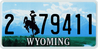 WY license plate 279411