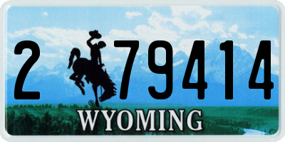 WY license plate 279414