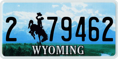 WY license plate 279462