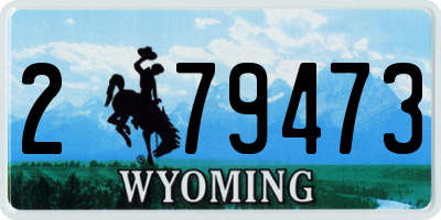 WY license plate 279473
