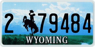 WY license plate 279484