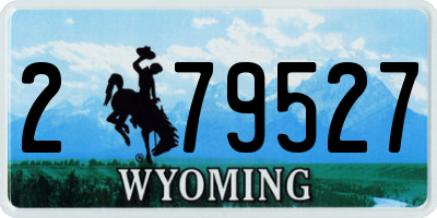 WY license plate 279527