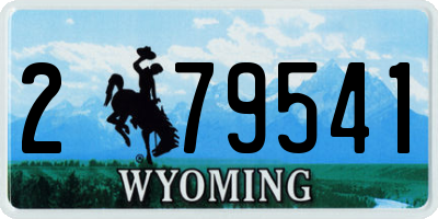 WY license plate 279541