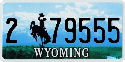 WY license plate 279555