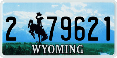 WY license plate 279621