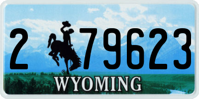 WY license plate 279623