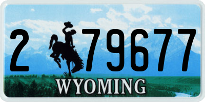 WY license plate 279677