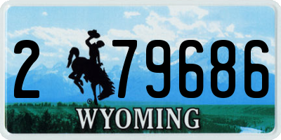 WY license plate 279686