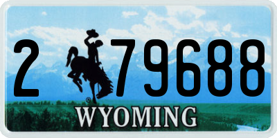 WY license plate 279688