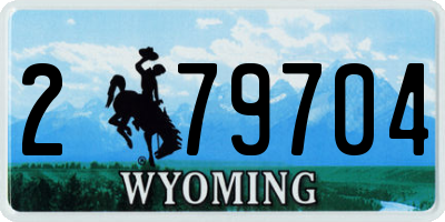 WY license plate 279704