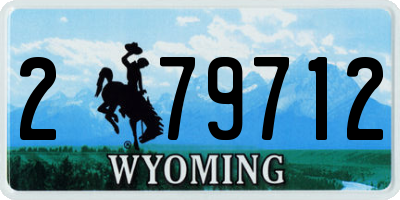 WY license plate 279712