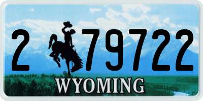 WY license plate 279722