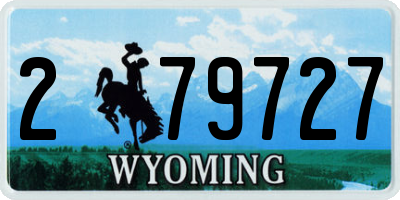 WY license plate 279727