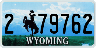 WY license plate 279762