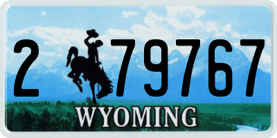 WY license plate 279767