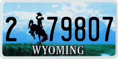 WY license plate 279807