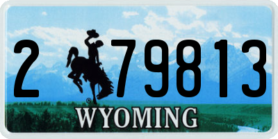 WY license plate 279813