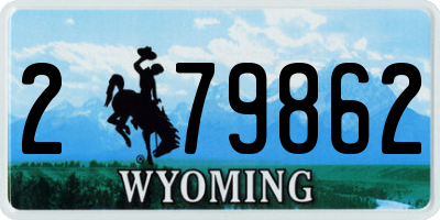 WY license plate 279862