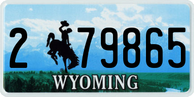 WY license plate 279865