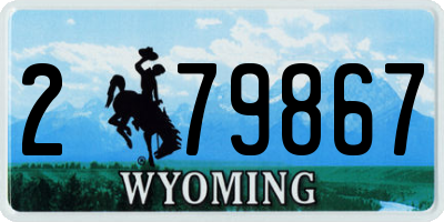WY license plate 279867