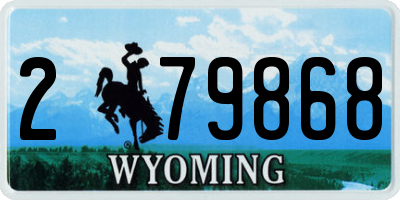WY license plate 279868