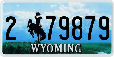 WY license plate 279879
