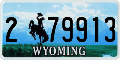 WY license plate 279913