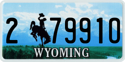 WY license plate 27991O