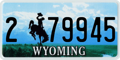 WY license plate 279945