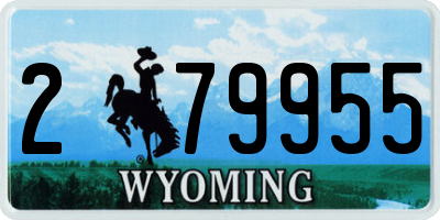 WY license plate 279955