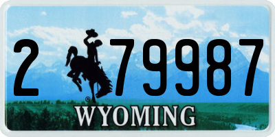 WY license plate 279987