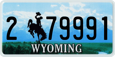 WY license plate 279991