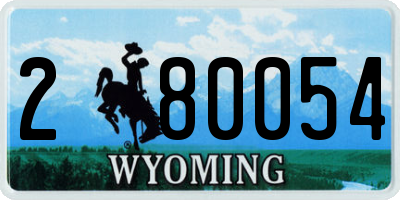 WY license plate 280054