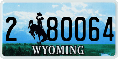 WY license plate 280064