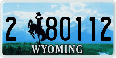 WY license plate 280112