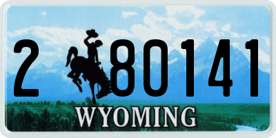 WY license plate 280141