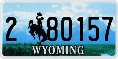 WY license plate 280157