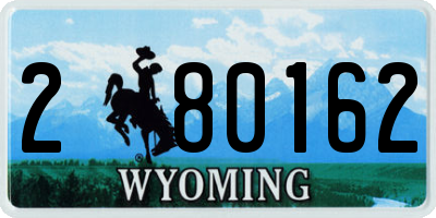 WY license plate 280162
