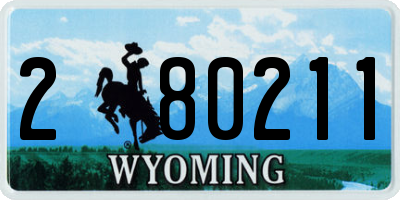 WY license plate 280211