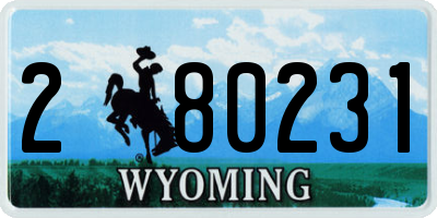 WY license plate 280231
